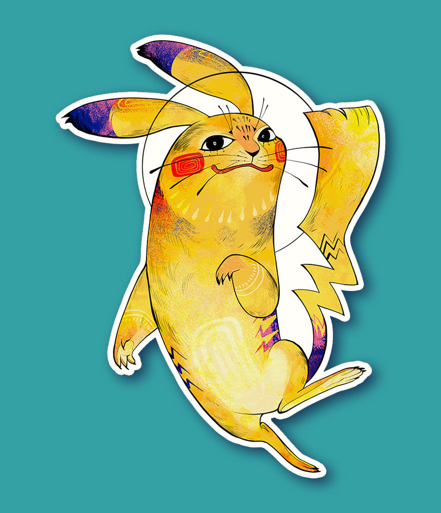 Pikachu - Fan art vinyl sticker